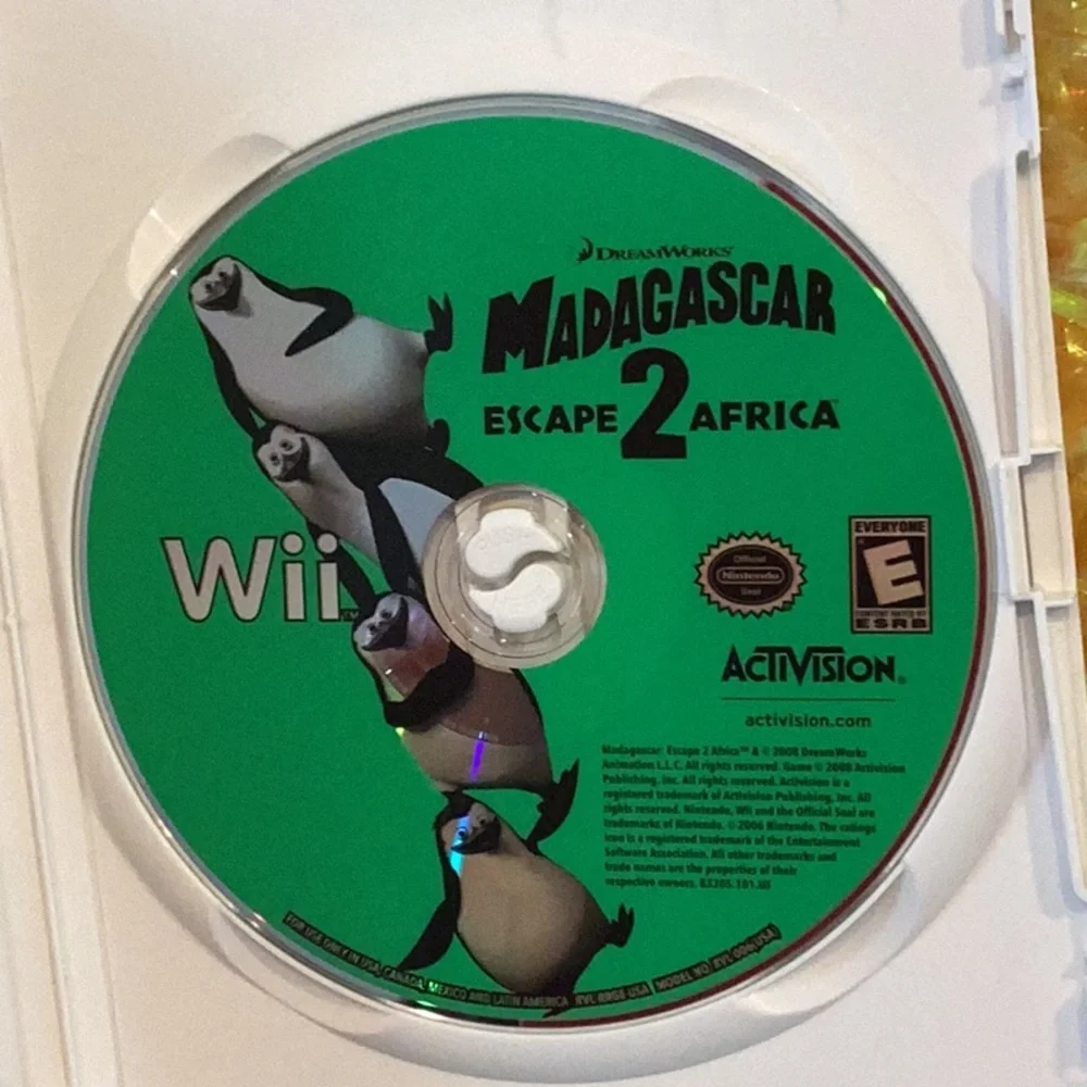 Shrek The Third Nintendo Wii Game & Madagascar Escape 2 Africa & Wipeout Games